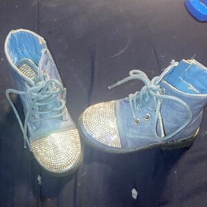 Sparkly Blue Kids Boots
